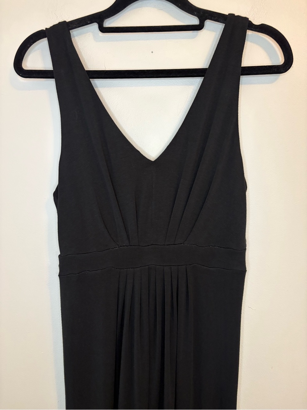 Banana Republic Black Maxi Dress Small Sleeveless V-Neck Empire Waist - Picture 2 of 7